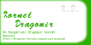 kornel dragomir business card